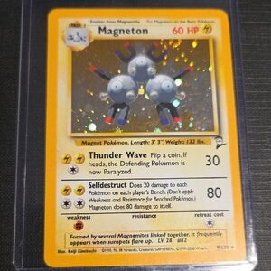 Pokemon Base Set 2 1999 Magneton Rare Holo Trading Card (9/130)